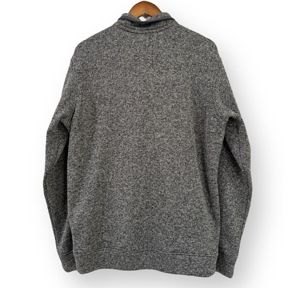 Eddie Bauer Radiator 1/4 Snap Mock Pullover Sweater Fleece Mens L Gray Heather - Picture 6 of 8